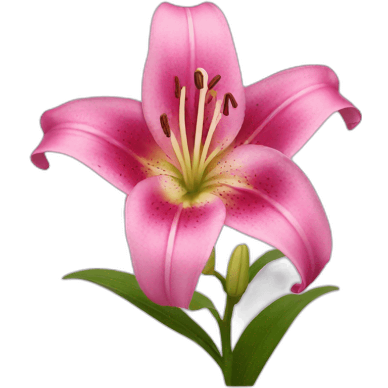 pink lily emoji