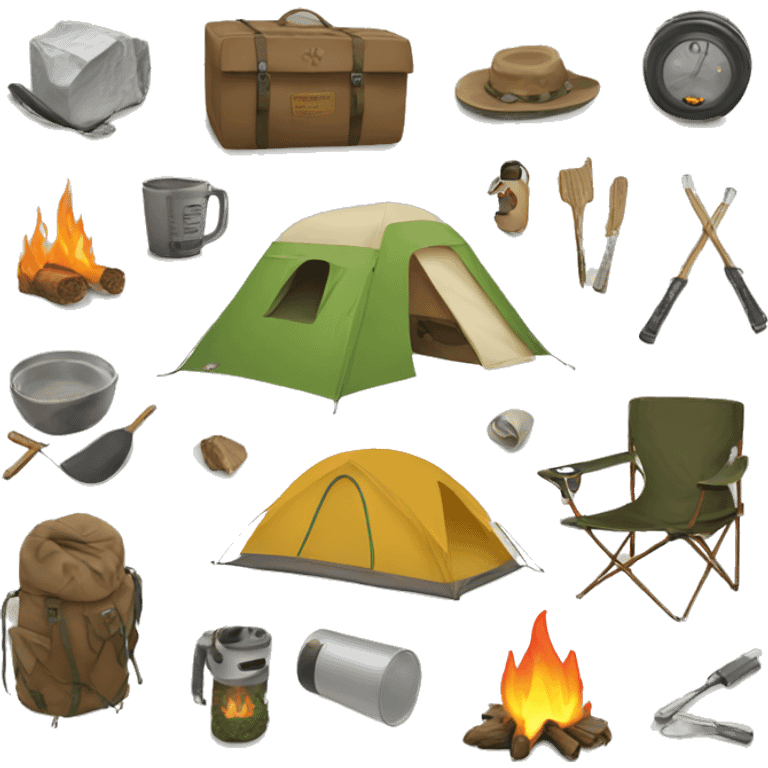 outside camping adventure  emoji