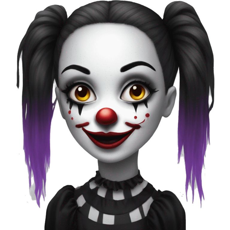 Goth girl clown emoji