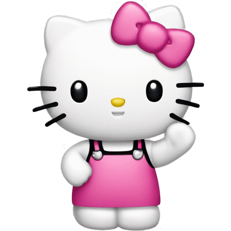 Hello kitty saying hi emoji