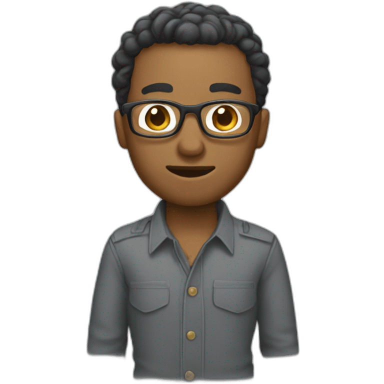 Journalist informal cloth slightly mulato emoji