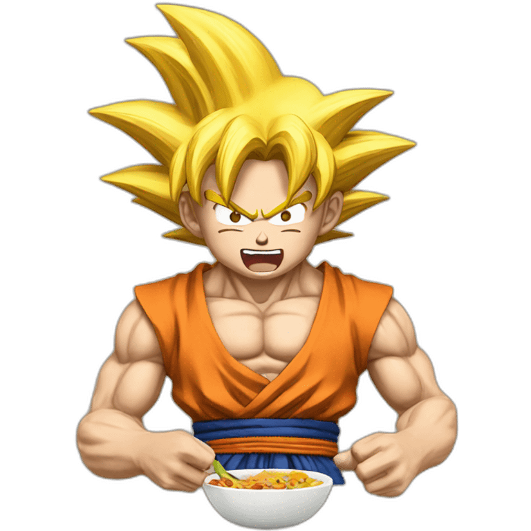 goku eating emoji