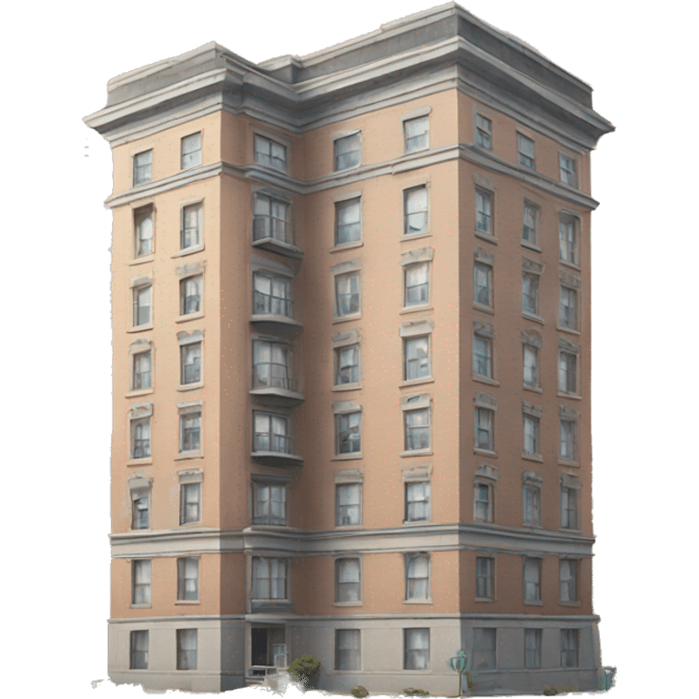 Apartment building with architectural details emoji