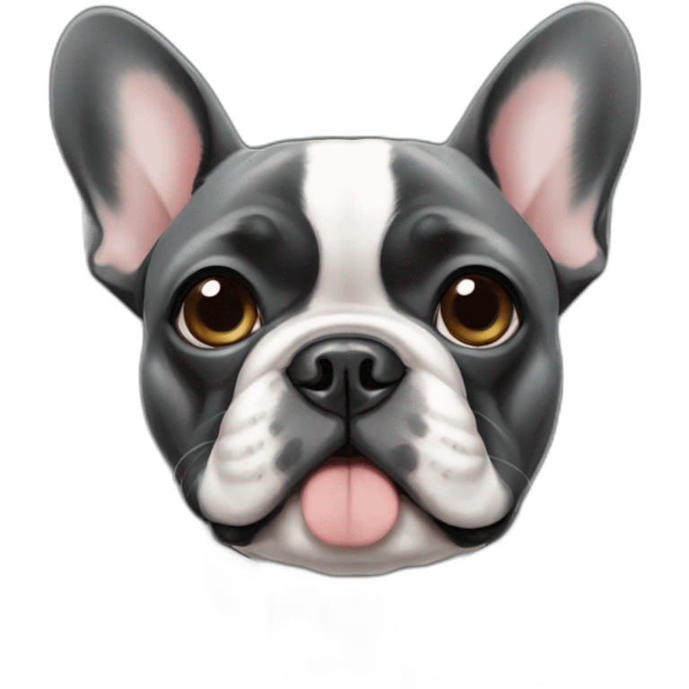 Black French bulldog emoji