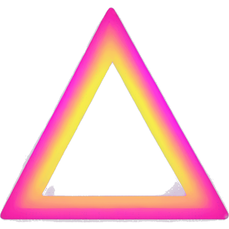 Triangle careful neon color emoji