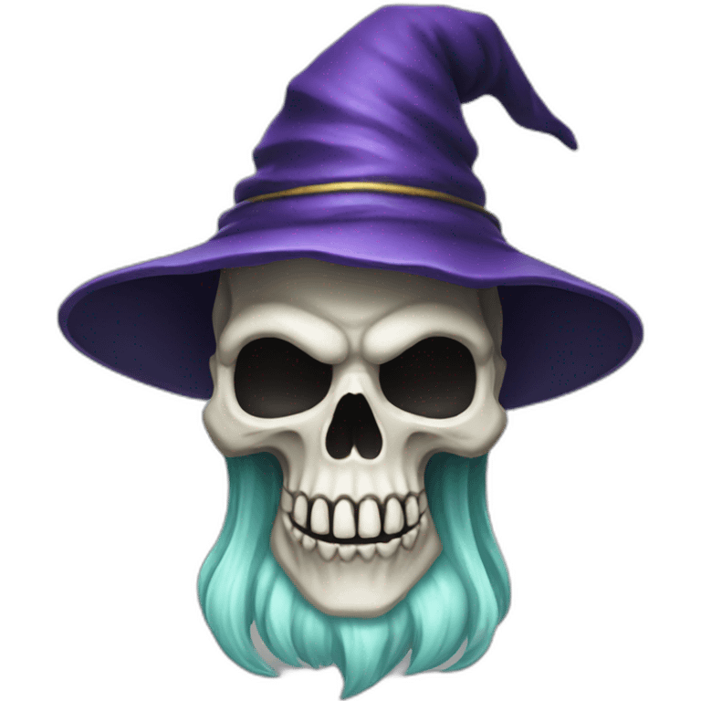 Wizard Skull Halloween emoji