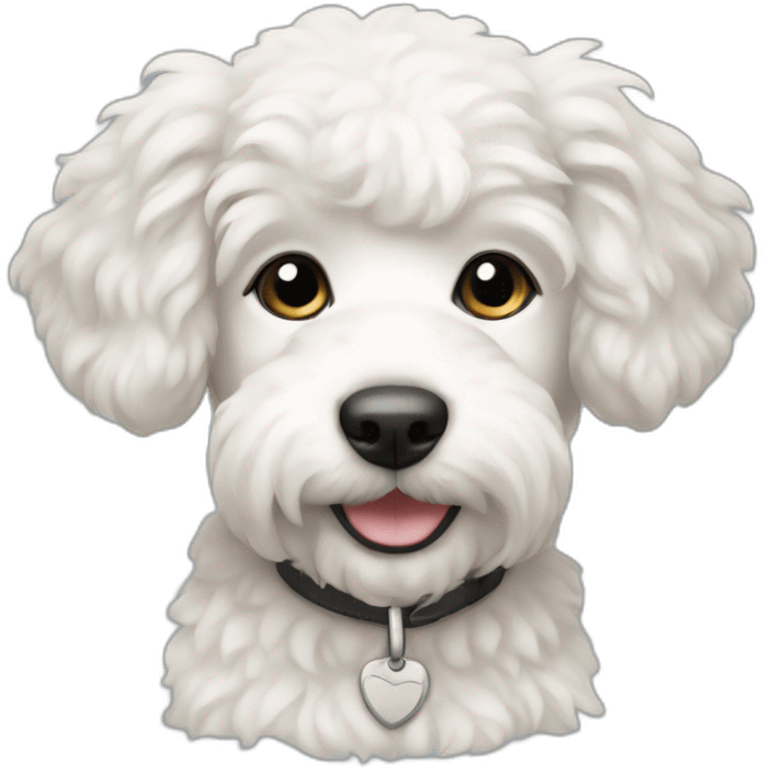 White female Caniche puppy emoji