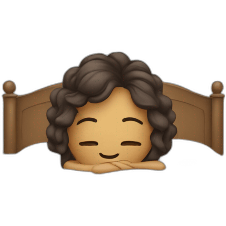 woman in a bed on her computer emoji