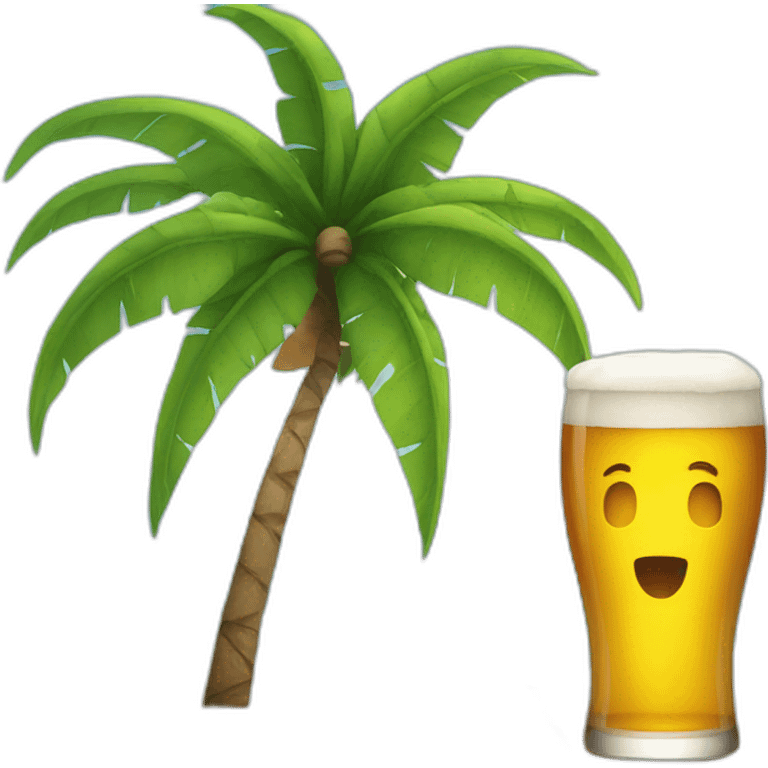 Beer in the beach emoji