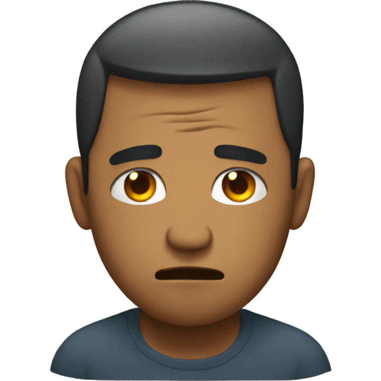 Depressed man emoji