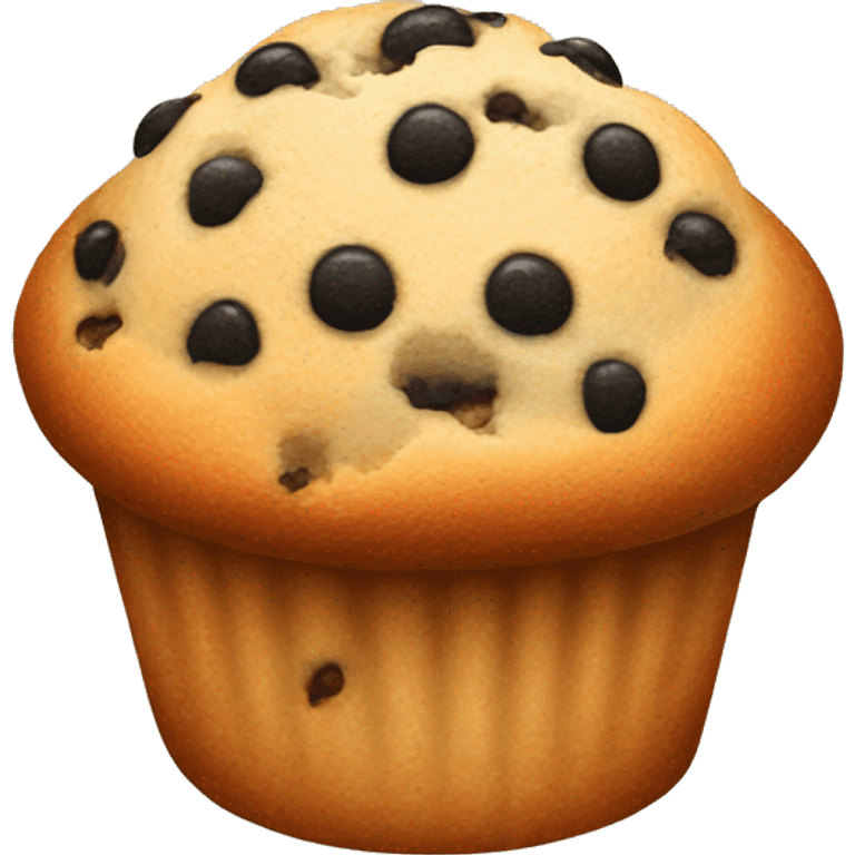 Muffin with small black dots on top emoji