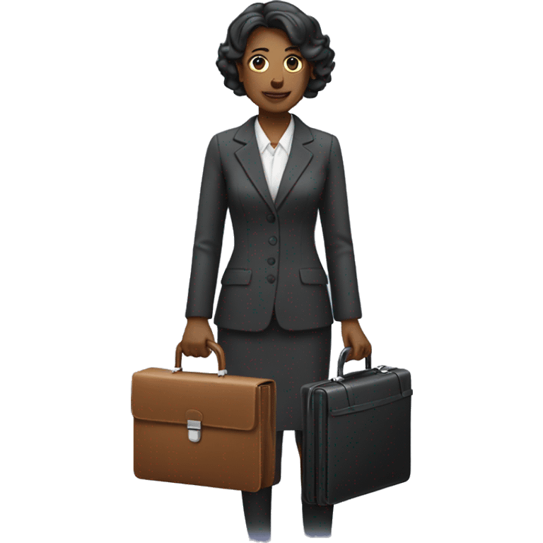 woman holding out briefcase emoji