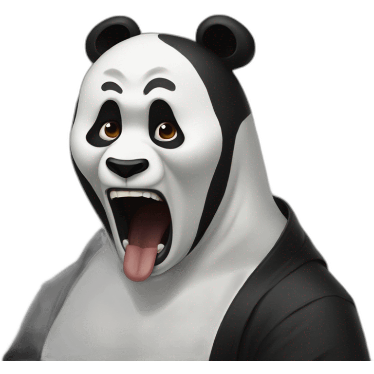 scream painting like panda emoji