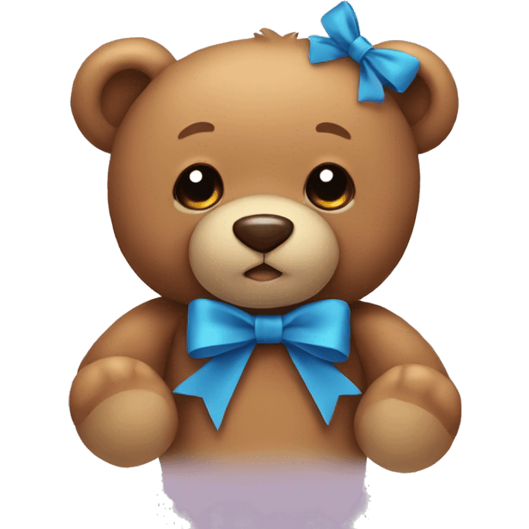 teddy bear with a bow emoji