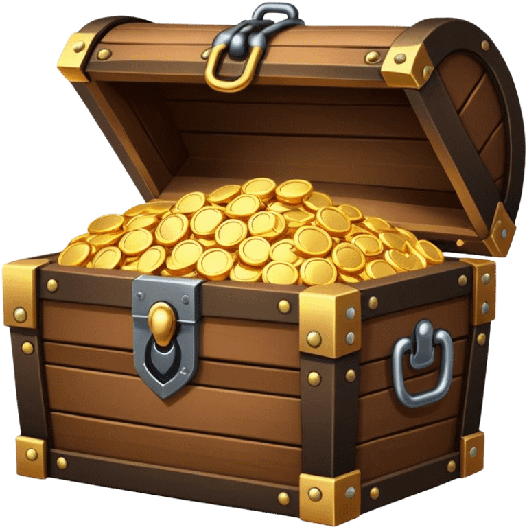 treasure chest unlocked glowing golden from the inside emoji