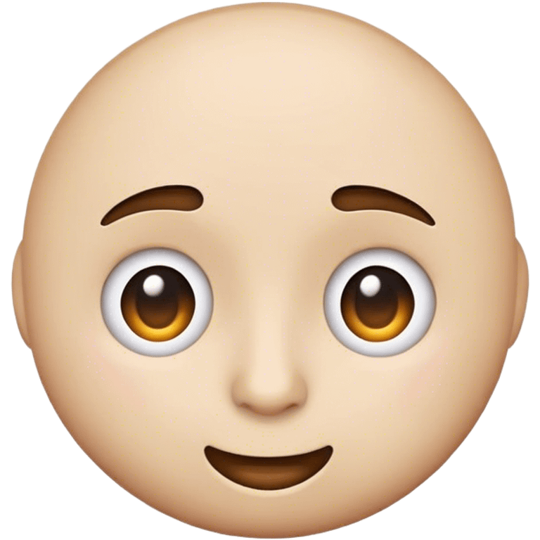 Round emoji head turned to the side looking emoji