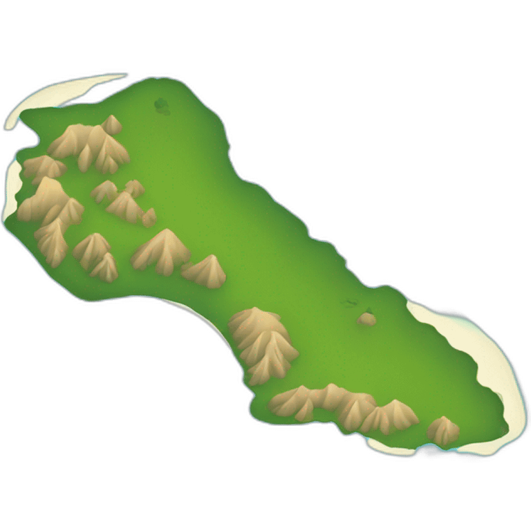 Reunion island map emoji