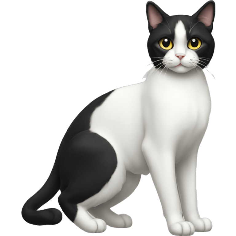 Tuxedo Cat Breed Full Body emoji