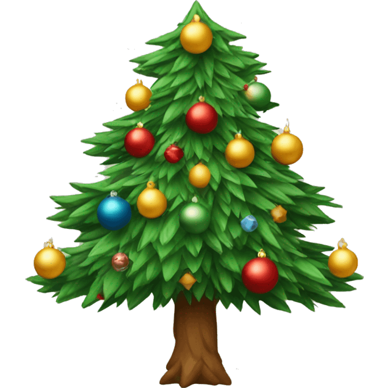 christmas tree with ornaments emoji