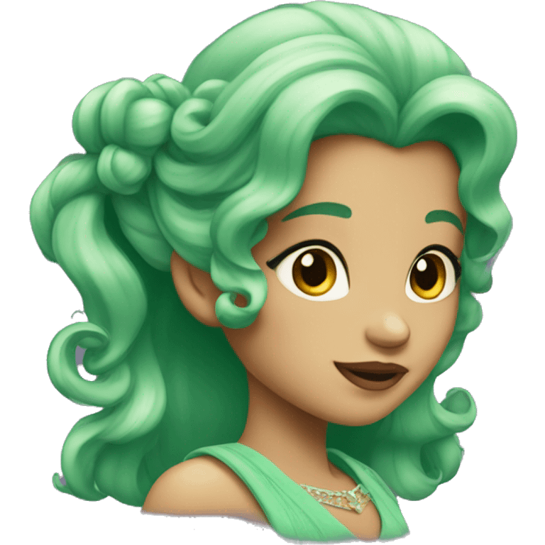 princess with green hair emoji