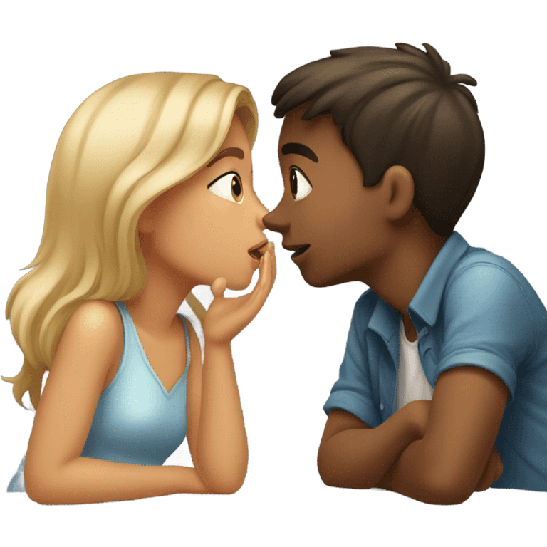 girl kissing home alone boy  emoji