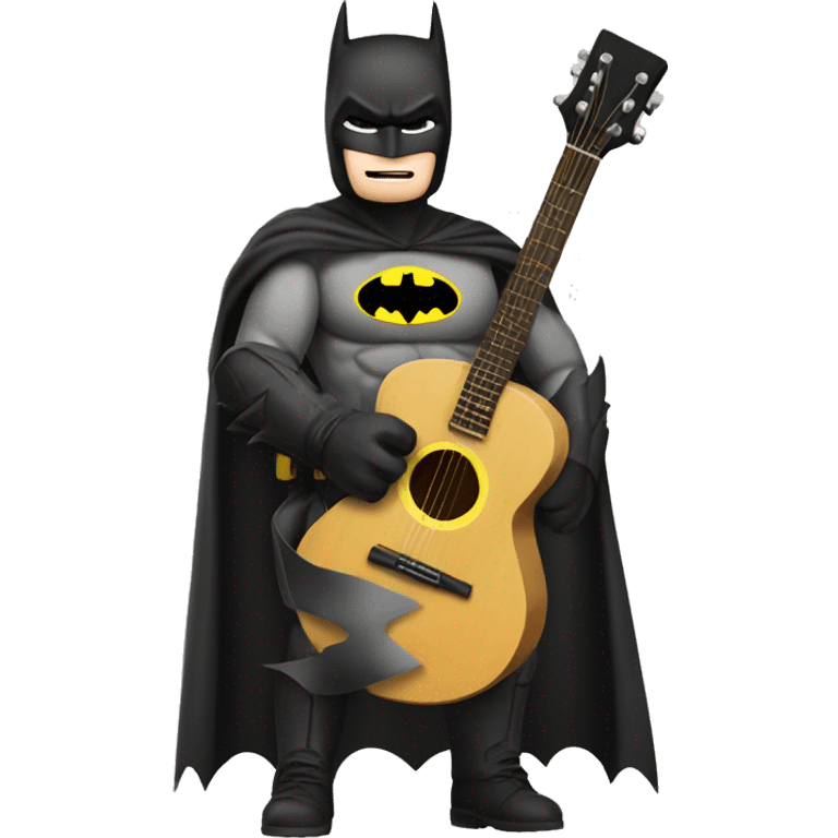 chirstian bale batman with an guitar emoji