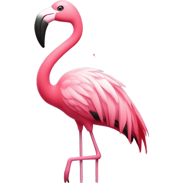 Flamingo partying with glow sticks and turn tables emoji