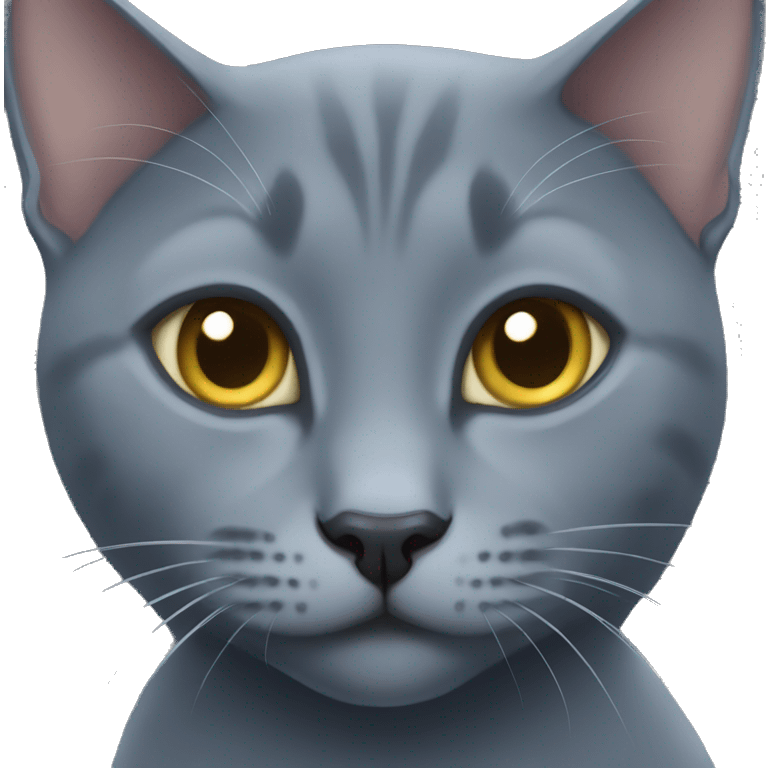 Russian blue cat emoji