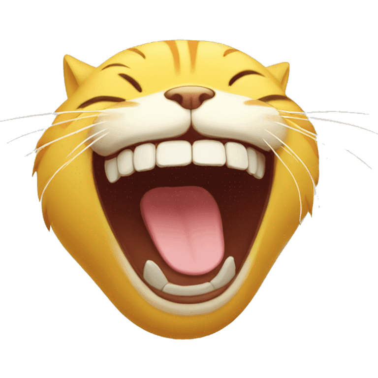 yellow laughing cat emoji