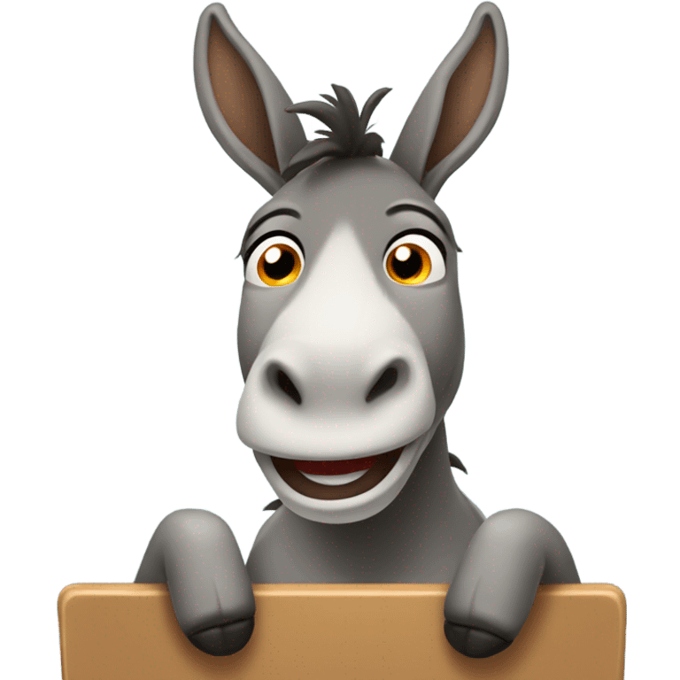 Donkey from shrek on high chair emoji