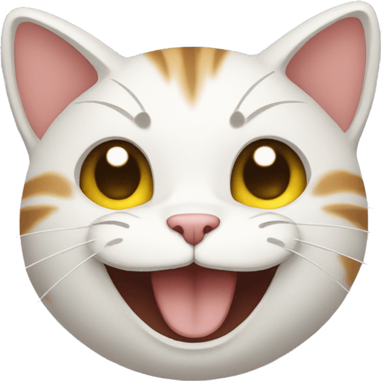 a cat is laughing emoji