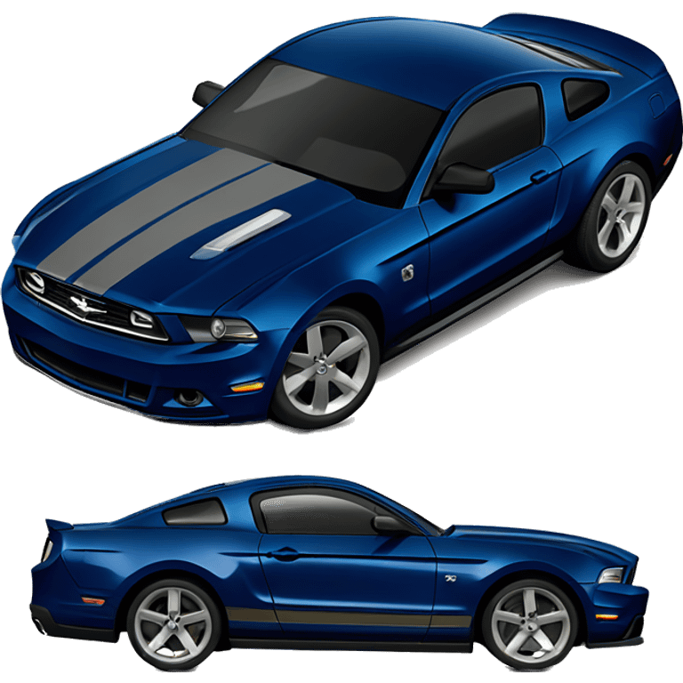 2012 ford mustang gt dark blue black wheels  emoji