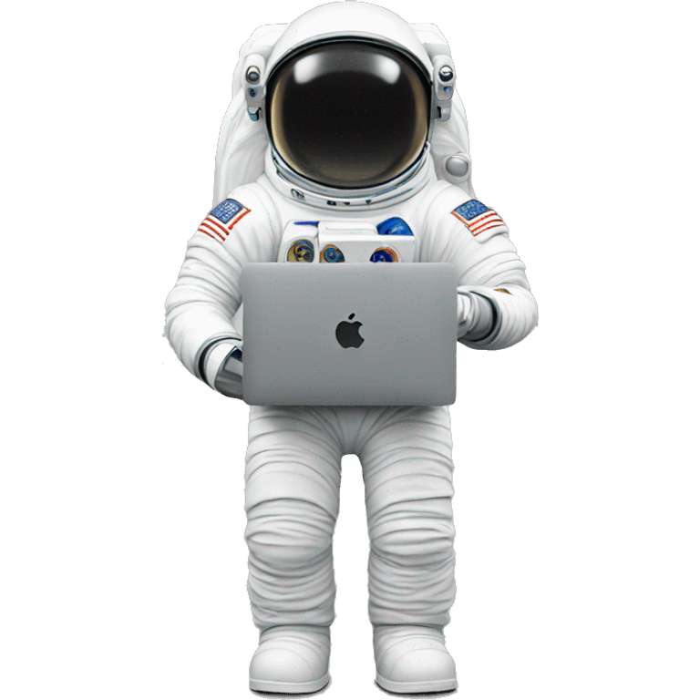 an astronaut with macbook air emoji