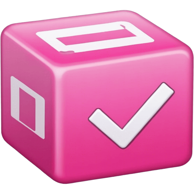 pink check box emoji