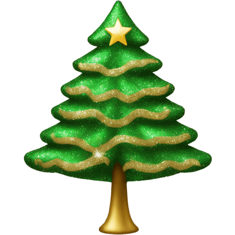 Glittering christmas tree emoji