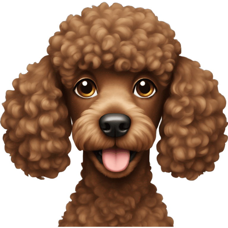 brown poodle emoji