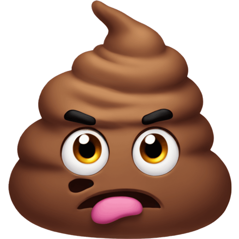 Angry poop emoji