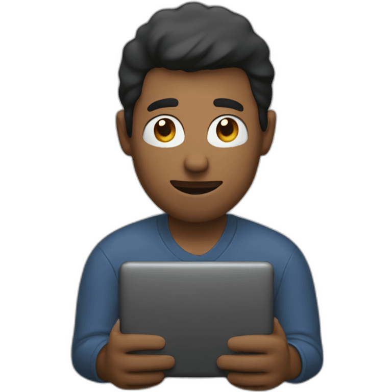 man watching a video emoji