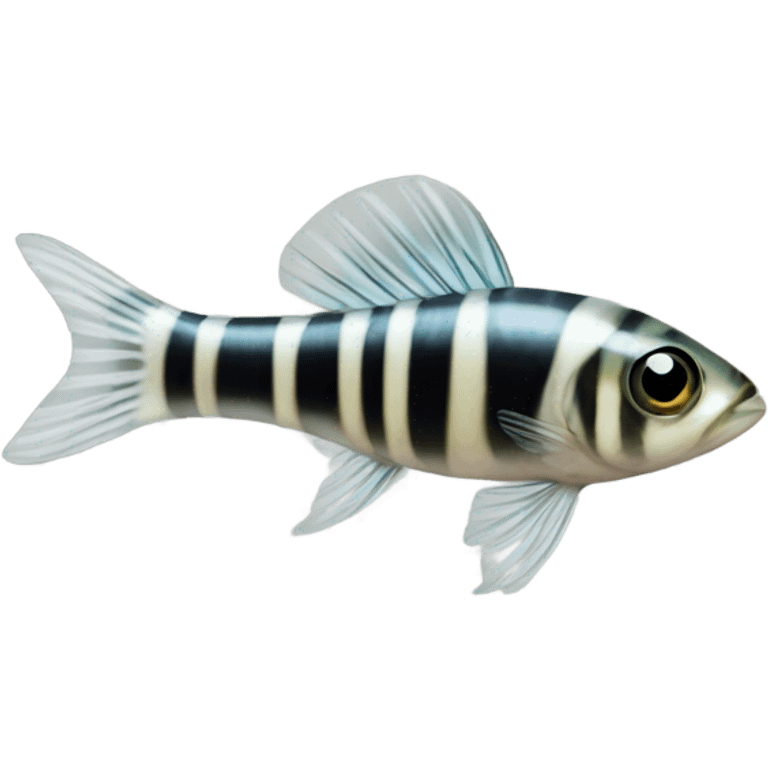 Danio rerio zebrafish female with horizontal stripes emoji