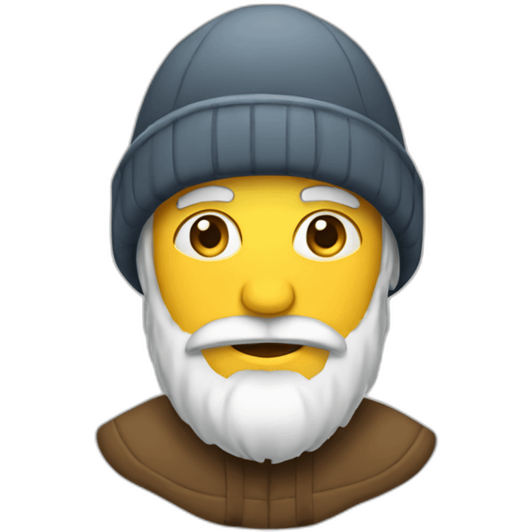 man in winter hat with beard emoji