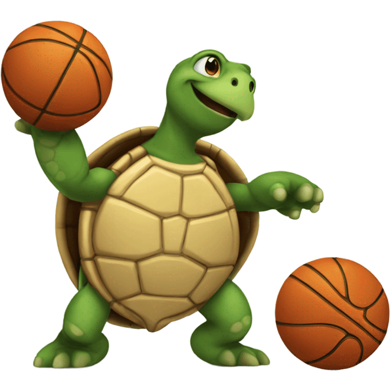 turtle playing basketball emoji