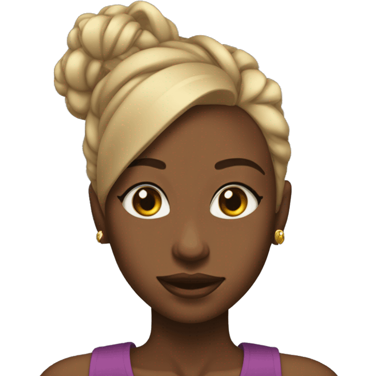 Black girl with edges and a slick back buss down rich emoji