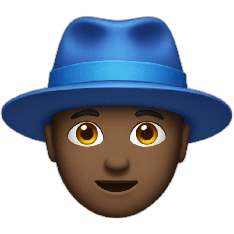 face with blue hat in his head emoji