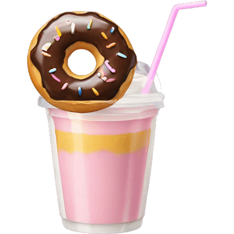 Donut with a smoothie  emoji