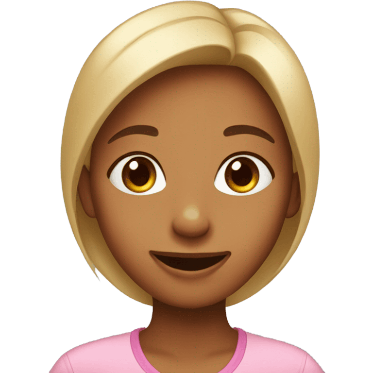 Girl saying hi tan skin emoji