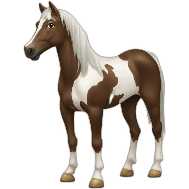 Cheval sur vache emoji