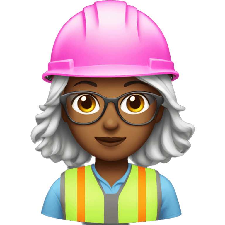 Trans girl with construction helmet emoji