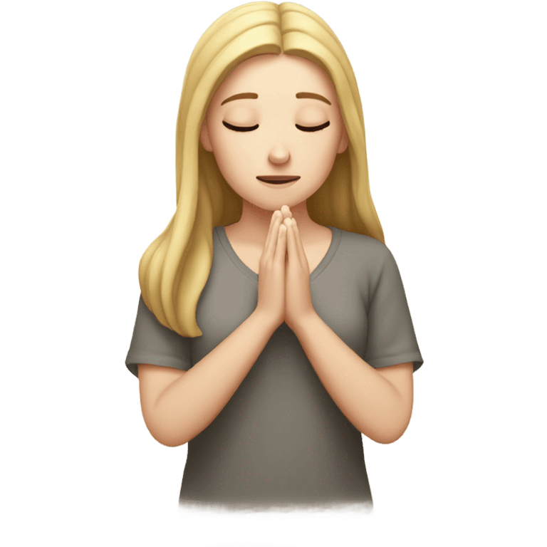 White girl praying emoji