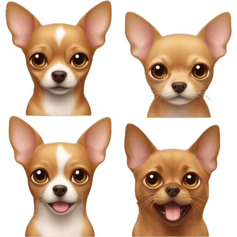 Cinnamon Chihuahua, Brown Scottish cat  emoji