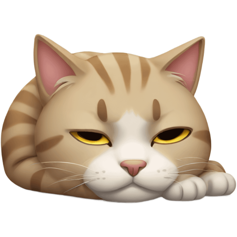 Sleepy cat emoji